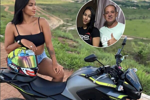 Jovem de 25 anos morre em acidente de moto, e pai, ao chegar no local e ver a filha morta, tira a própria vida