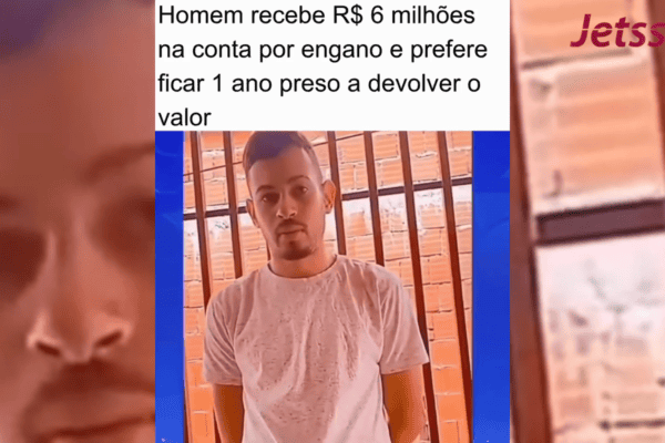 Homem recebe R$ 6 milhões na conta por engano e prefere ficar 1 ano preso a devolver o valor
