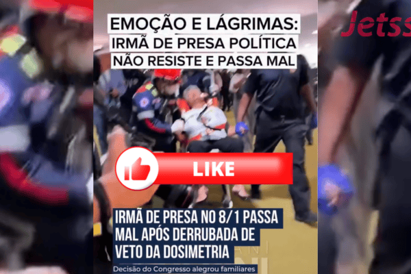 Emoção e lágrimas: irmã de presa política não resiste e passa mal