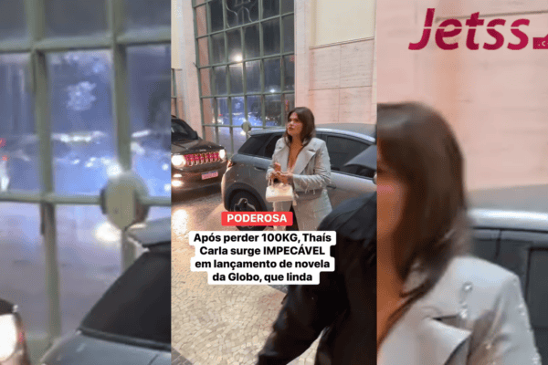 Após perder 100kg, Thaís Carla surge impecável em lançamento de novela da Globo