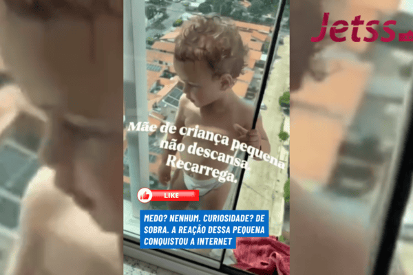 Medo? Nenhum. Curiosidade? De sobra. A reação dessa pequena conquistou a internet