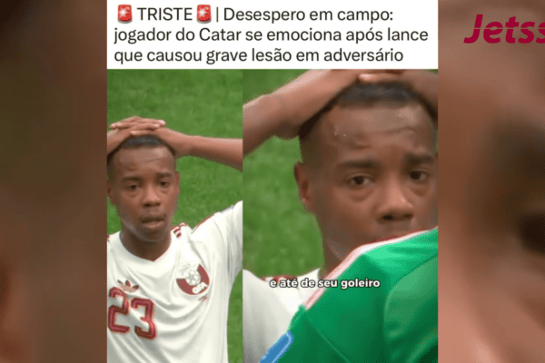 Desespero em campo: jogador do Catar se emociona após lance que causou grave lesão em adversário