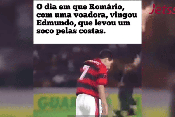 O dia em que Romário, com uma voadora, vingou Edmundo, que levou um soco pelas costas