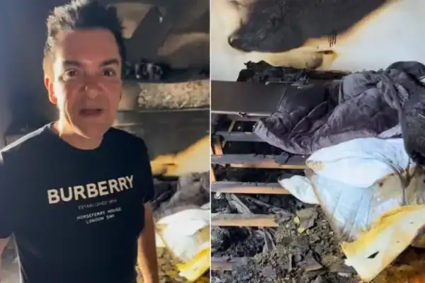 Esposa de Regis Danese revela que curto-circuito em ventilador provocou incêndio em sua casa