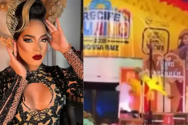 Rainha de quadrilha despenca de grua em apresentação no São João do Recife