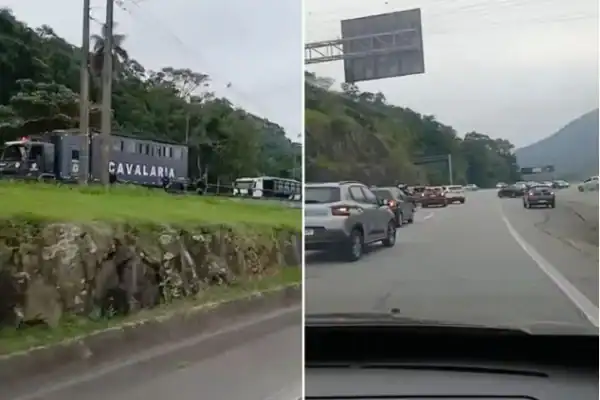 Vídeo registra motoristas fugindo na contramão da Imigrantes por medo de arrastão