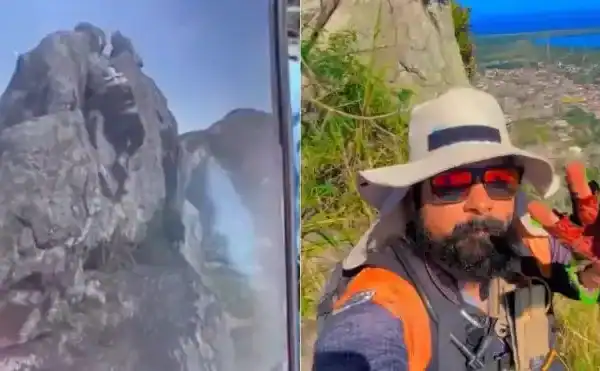 Homem morre ao despencar 150 metros na Pedra do Macaco, em Maricá (RJ)