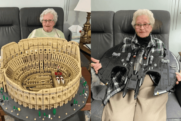 Aos 97 anos, idosa impressiona ao criar obras de arte com peças de LEGO