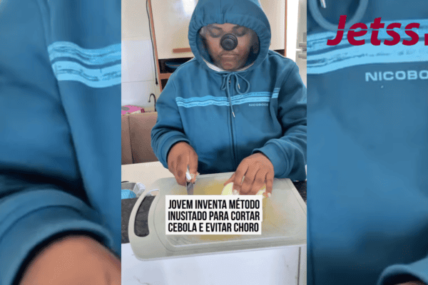 Jovem inventa método inusitado para cortar cebola e evitar choro