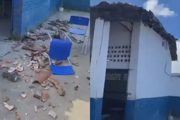 Telhado desaba em escola de Recife e fere professor e cinco estudantes