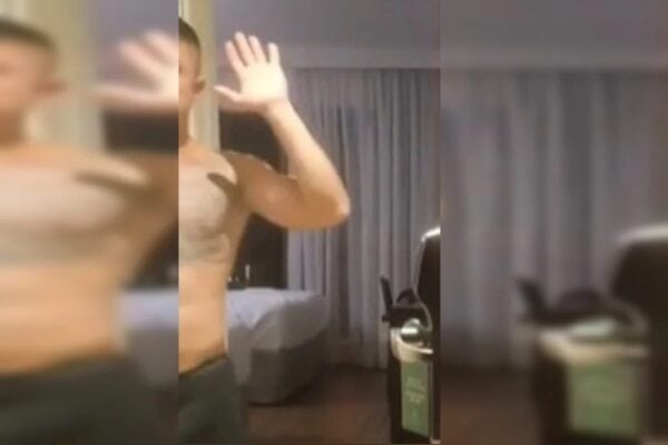 Suspeito é detido apenas de cueca em operação contra tráfico e foto viraliza