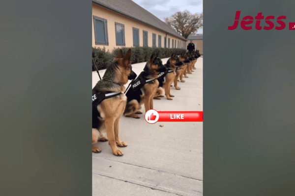 Autocontrole: No Japão, o desafio final de um cão policial é resistir a um gatinho!