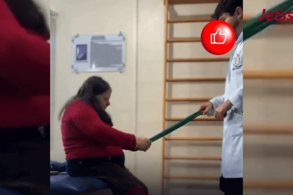 Vovó se empolga durante sessão de fisioterapia e final é doloroso