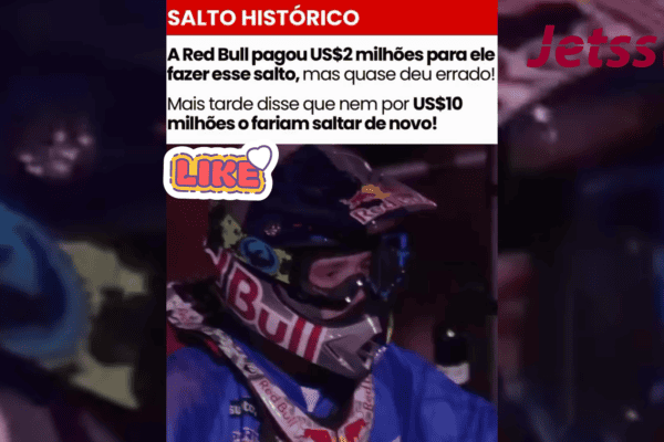 A Red Bull pagou US$2 milhões para ele fazer esse salto, mas quase deu errado!