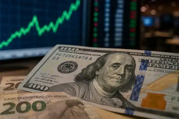 Dólar se valoriza frente ao real seguindo exterior após dados do PCE dos EUA