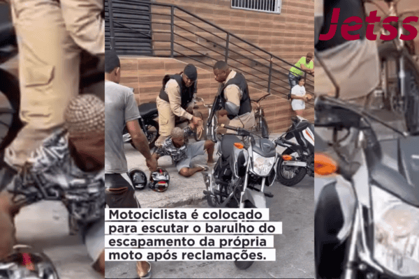 Motociclista é colocado para escutar o barulho do escapamento da própria moto após reclamações
