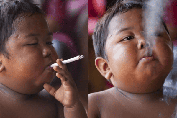 16 anos depois, veja como está o bebê que ficou conhecido por fumar 40 cigarros por dia na Indonésia