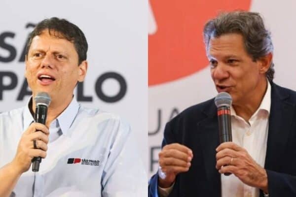Tarcísio lidera com 50,7% contra 33,3% de Haddad no 1º turno em SP