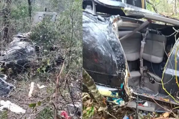 Autoridades confirmam identidades de piloto e copiloto mortos na queda de helicóptero em Santa Catarina