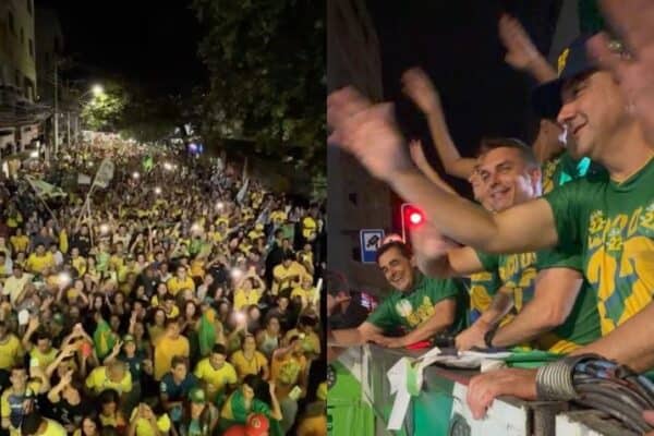 Comício de Flávio Bolsonaro é comparado a ‘Carnaval fora de época’ em MG