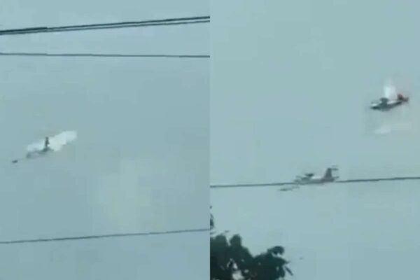 Vídeo registra colisão no ar entre dois aviões que matou quatro pilotos